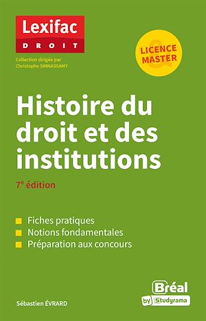 Téléchargez le livre :  Histoire du droit et des institutions