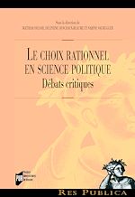 Télécharger le livre :  Le choix rationnel en science politique