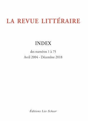 Téléchargez le livre :  La Revue Littéraire Index (gratuit)