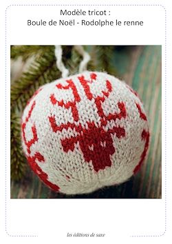 Télécharger le livre :  Modèle tricot : Boule de Noël Rodolphe
