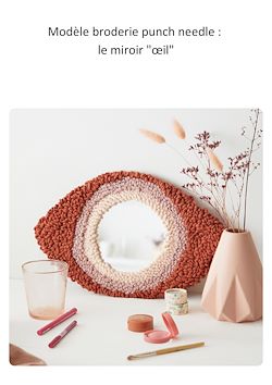 Télécharger le livre :  Modèle broderie punch needle : le miroir "œil"