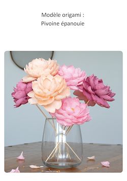 Télécharger le livre :  Modèle origami : Pivoine épanouie