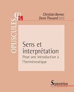 Télécharger le livre :  Sens et interprétation