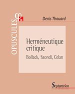 Télécharger le livre :  Herméneutique critique