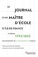 Télécharger le livre :  Le journal d'un maître d'école d'Île-de-France
