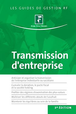 Télécharger le livre :  Transmission d'entreprise - 3e édition