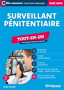 Télécharger le livre :  Surveillant pénitentiaire - Tout-en-un - Catégorie C - Concours 2025-2026
