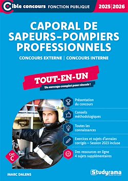 Télécharger le livre :  Caporal de sapeurs-pompiers professionnels - Tout-en-un - Catégorie C - Édition 2025-2026