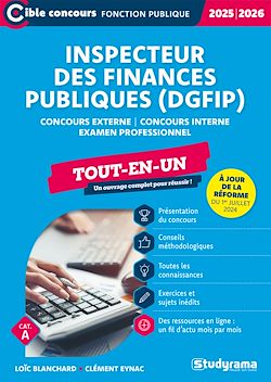 Télécharger le livre :  Inspecteur des finances publiques (DGFIP) - Tout-en-un - Catégorie A - Édition 2025-2026