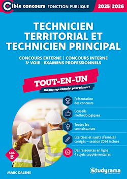 Télécharger le livre :  Technicien territorial et technicien principal - Tout-en-un - Catégorie B - Édition 2025-2026
