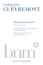 Télécharger le livre :  Oeuvres de fiction 1, édition critique