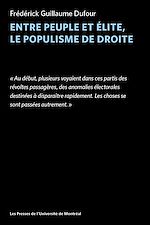 Télécharger le livre :  Entre peuple et élite, le populisme de droite
