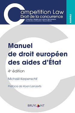 Télécharger le livre :  Manuel de droit européen des aides d'État