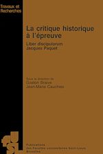 Télécharger le livre :  La critique historique à l'épreuve