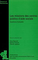 Télécharger le livre :  Les missions des centres publics d'aide sociale
