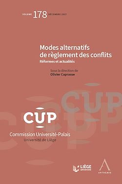 Télécharger le livre :  Modes alternatifs de règlement des conflits