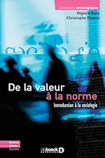 Télécharger le livre :  De la valeur à la norme : Introduction à la sociologie
