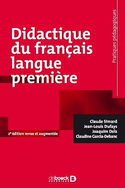 Télécharger le livre :  Didactique du français langue première