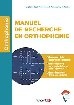Télécharger le livre :  Manuel de recherche en orthophonie : Formation initiale et continue, Toutes les UE Recherche