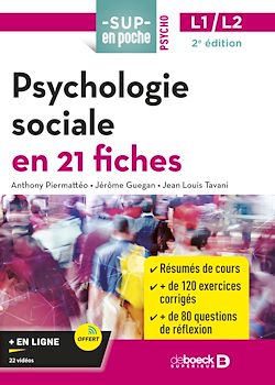 Télécharger le livre :  Psychologie sociale en 21 fiches - Licences 1 et 2