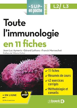 Télécharger le livre :  Toute l'immunologie en 11 fiches