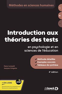 Télécharger le livre :  Introduction aux théories des tests en psychologie et en sciences de l'éducation