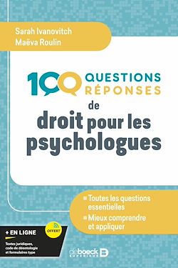 Télécharger le livre :  100 questions-réponses de droit pour les psychologues