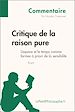 Télécharger le livre :  Critique de la raison pure de Kant - L'espace et le temps comme formes à priori de la sensibilité (Commentaire)