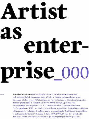 Téléchargez le livre :  Artist as enterprise