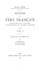 Télécharger le livre :  Histoire du vers français. Tome II