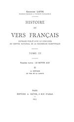 Télécharger le livre :  Histoire du vers français. Tome III