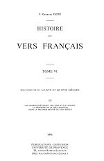 Télécharger le livre :  Histoire du vers français. Tome VI