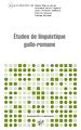 Télécharger le livre :  Études de linguistique gallo-romane