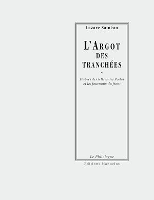 Download the eBook: L'Argot des tranchées