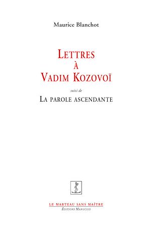 Download the eBook: Lettres à Vadim Kozovoï