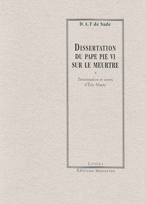Download the eBook: Dissertation du Pape Pie VI sur le meurtre