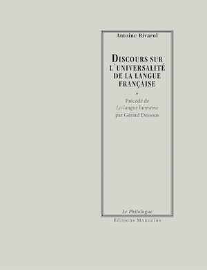 Download the eBook: Discours sur l'universalité de la langue française