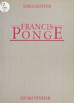 Télécharger le livre :  Francis Ponge