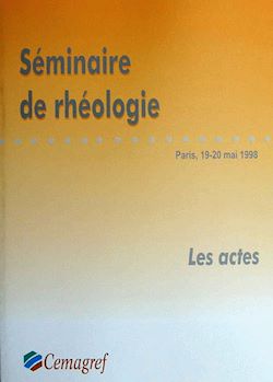 Télécharger le livre :  Séminaire de rhéologie