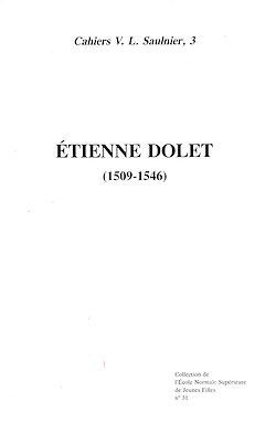 Télécharger le livre :  Étienne Dolet (1509-1546)