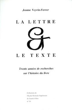 Télécharger le livre :  La lettre et le texte                