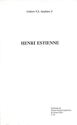 Télécharger le livre :  Henri Estienne