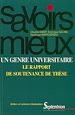 Télécharger le livre :  Un genre universitaire : le rapport de soutenance de thèse