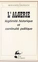Télécharger le livre :  Algérie : légitimité historique et continuité politique