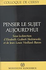 Télécharger le livre :  Penser le sujet aujourd'hui