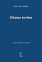 Download this eBook Choses écrites
