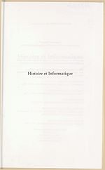 Télécharger le livre :  Histoire et informatique : base de données, recherche documentaire multimédia