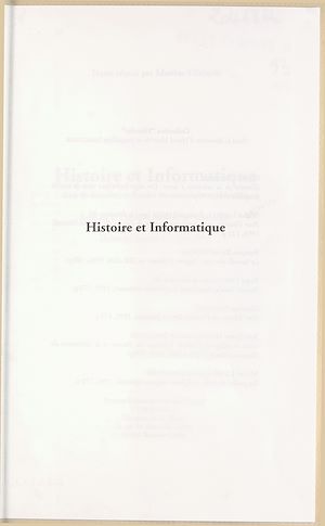 Download the eBook: Histoire et informatique : base de données, recherche documentaire multimédia