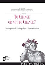 Télécharger le livre :  To Change or not to Change ?