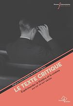 Télécharger le livre :  Le texte critique
